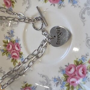 Silver Heart Pendant Necklace Free Girl